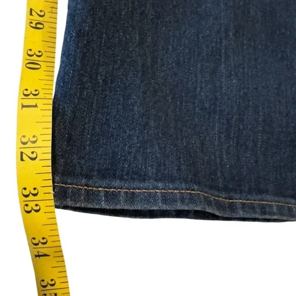 GAP 1969 Women's Size 12 Perfect Boot Jeans Dark Wash Double Button 33" Inseam - Picture 10 of 10